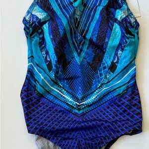 Longitude Blue and Black Swimsuit
